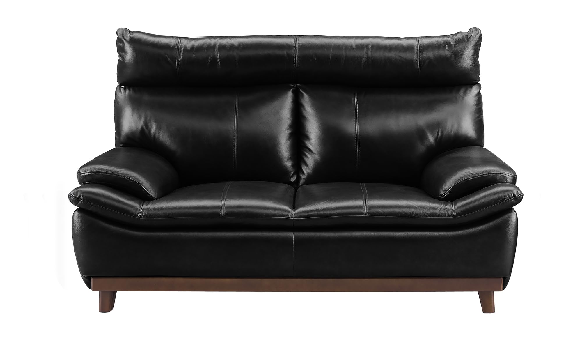 皮　ソファ　ブラック ヴィンテージ風本革ブラッククッションソファ【カスタマイズ可